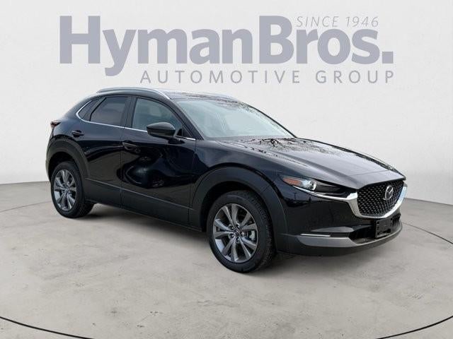 2025 Mazda Mazda CX-30 2.5 S Preferred Package AWD in Jet Black Mica — front three-quarter view