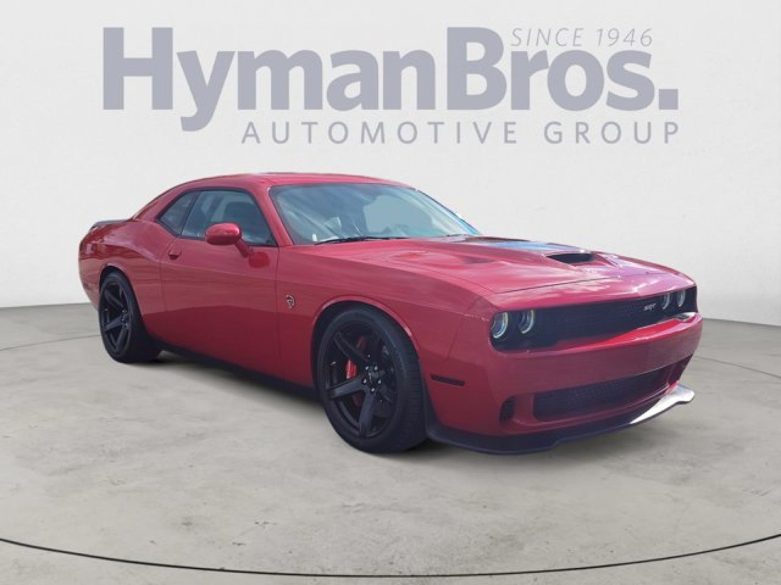 2017 Dodge Challenger SRT Hellcat- One-Owner in Redline Red Tricoat Pearl — front three-quarter view