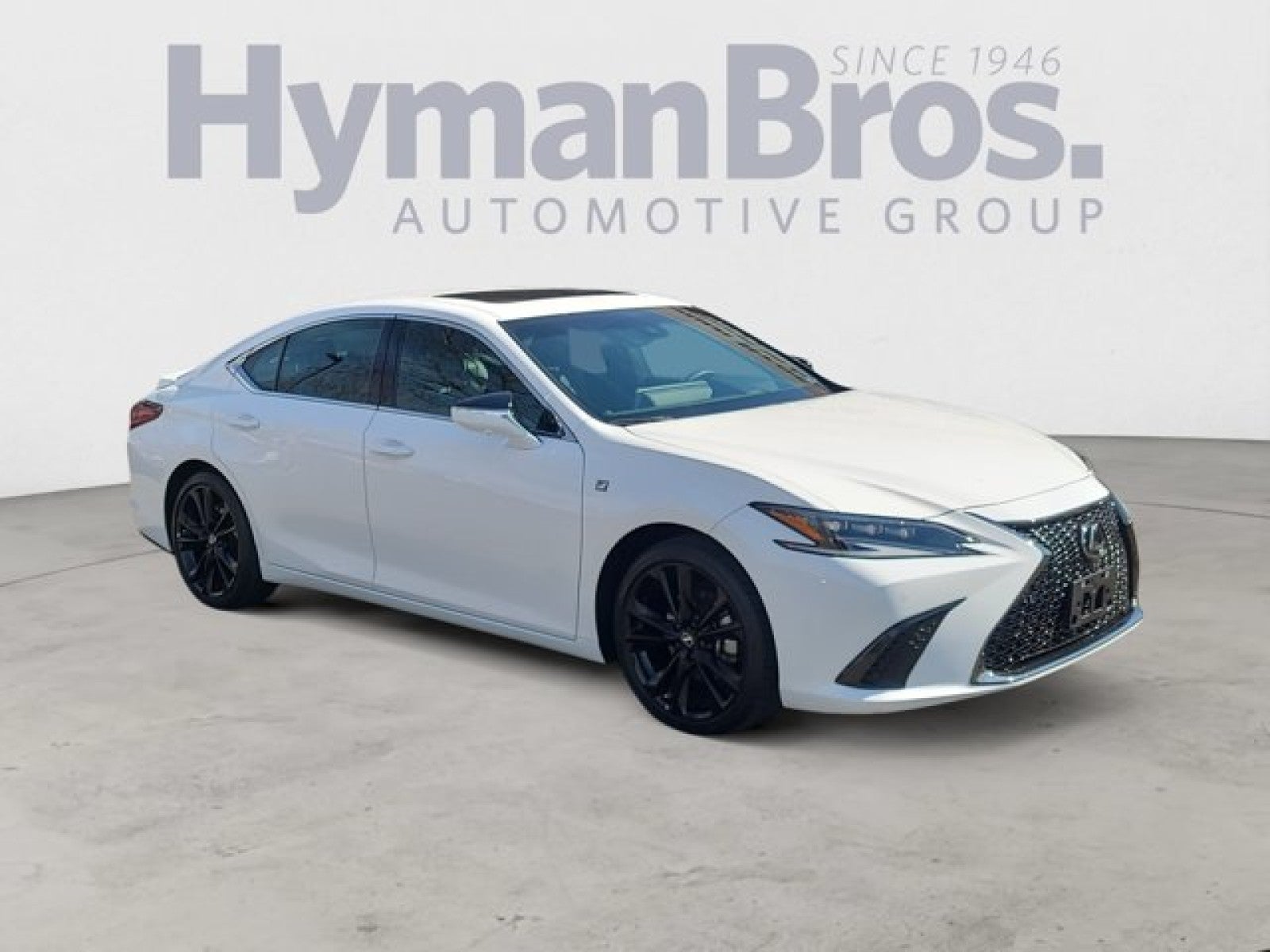 2023 Lexus ES ES 350 F SPORT Handling in Ultra White — front three-quarter view